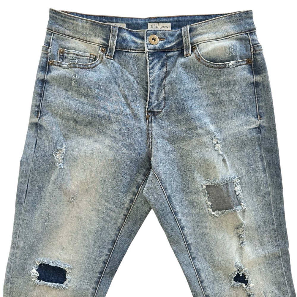 Tribal Distressed Boyfriend Jeans